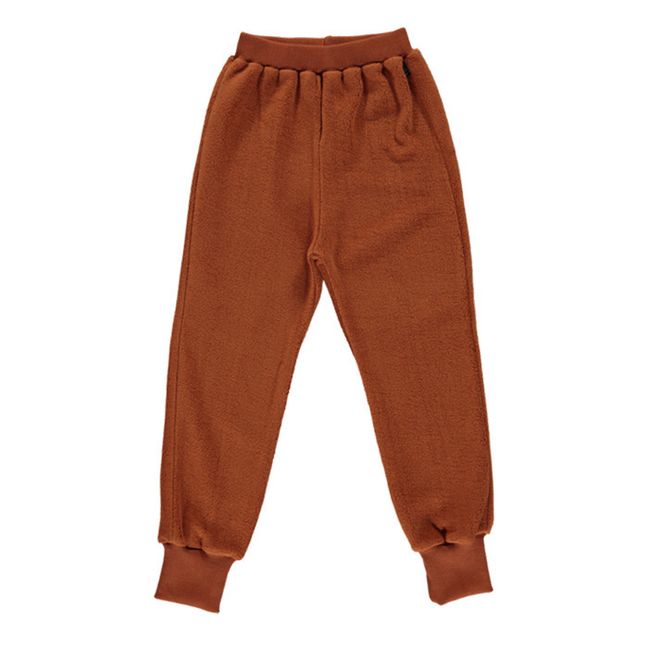 Organic Cotton Towelling Trousers Ochre