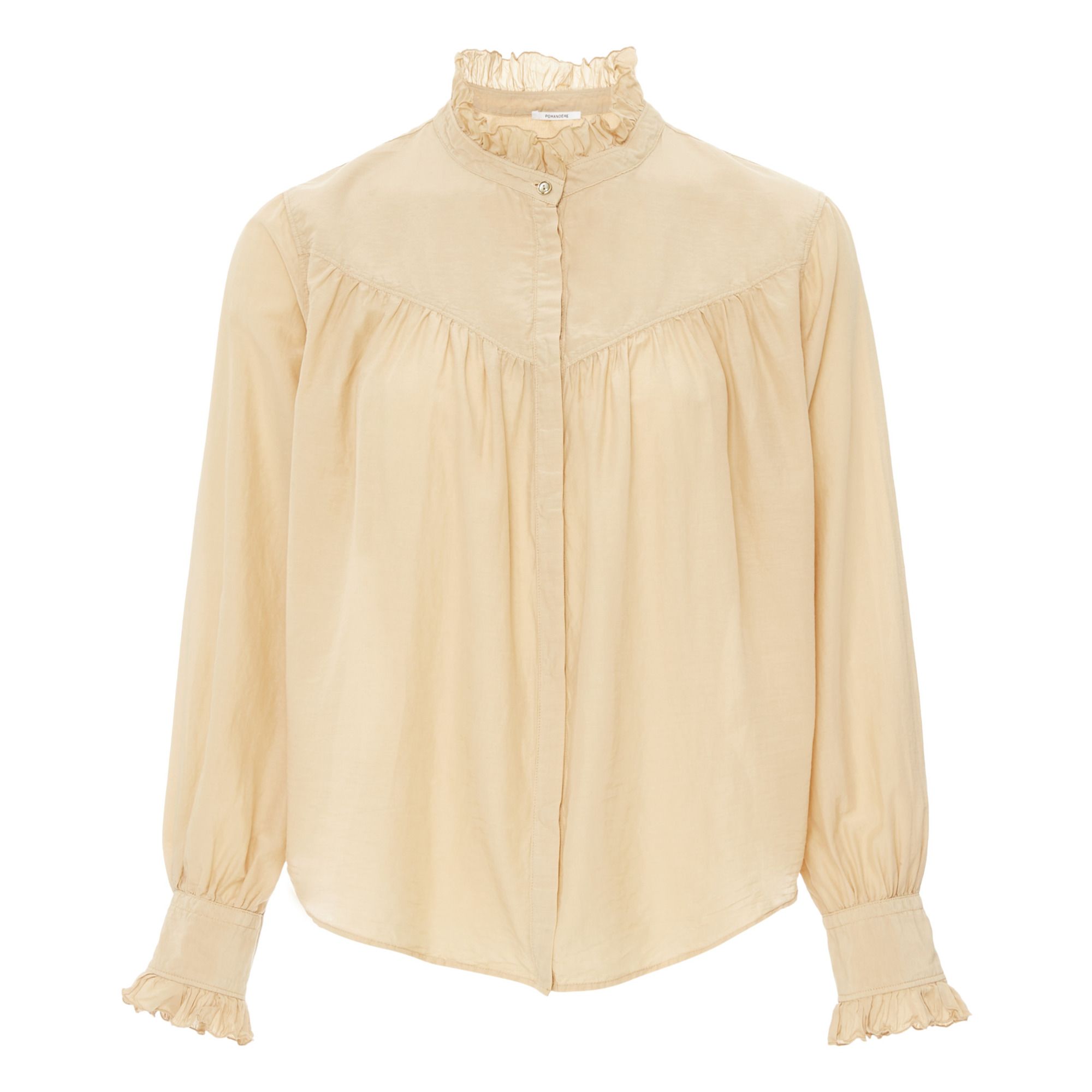 Pomandère - Turtleneck Viscose and Silk Blouse - Beige pink | Smallable