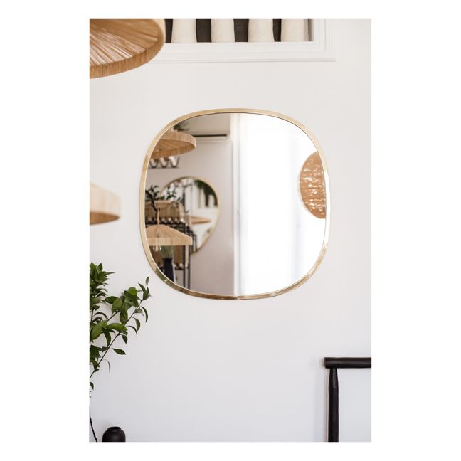 Specchio quadrato in ottone - 58x58cm Ottone
