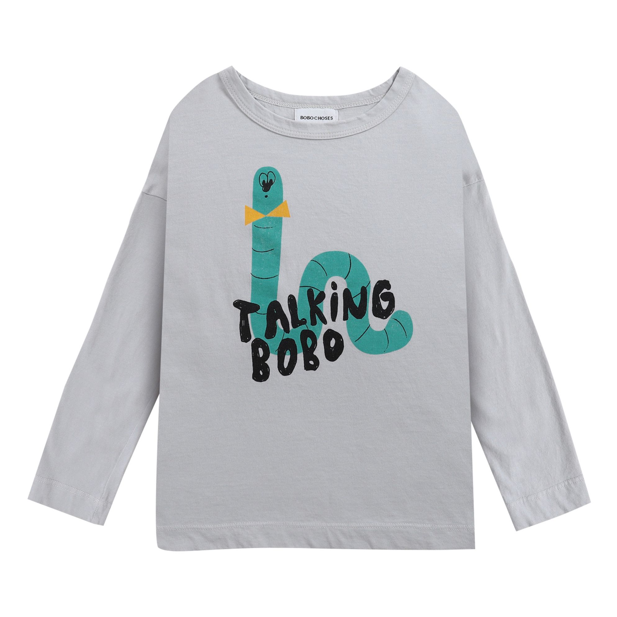 Bobo Choses - T-Shirt Coton Bio Ver de Terre - Fille - Gris clair