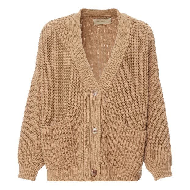 Cordera - Chunky Organic Cotton Cardigan - Camel | Smallable