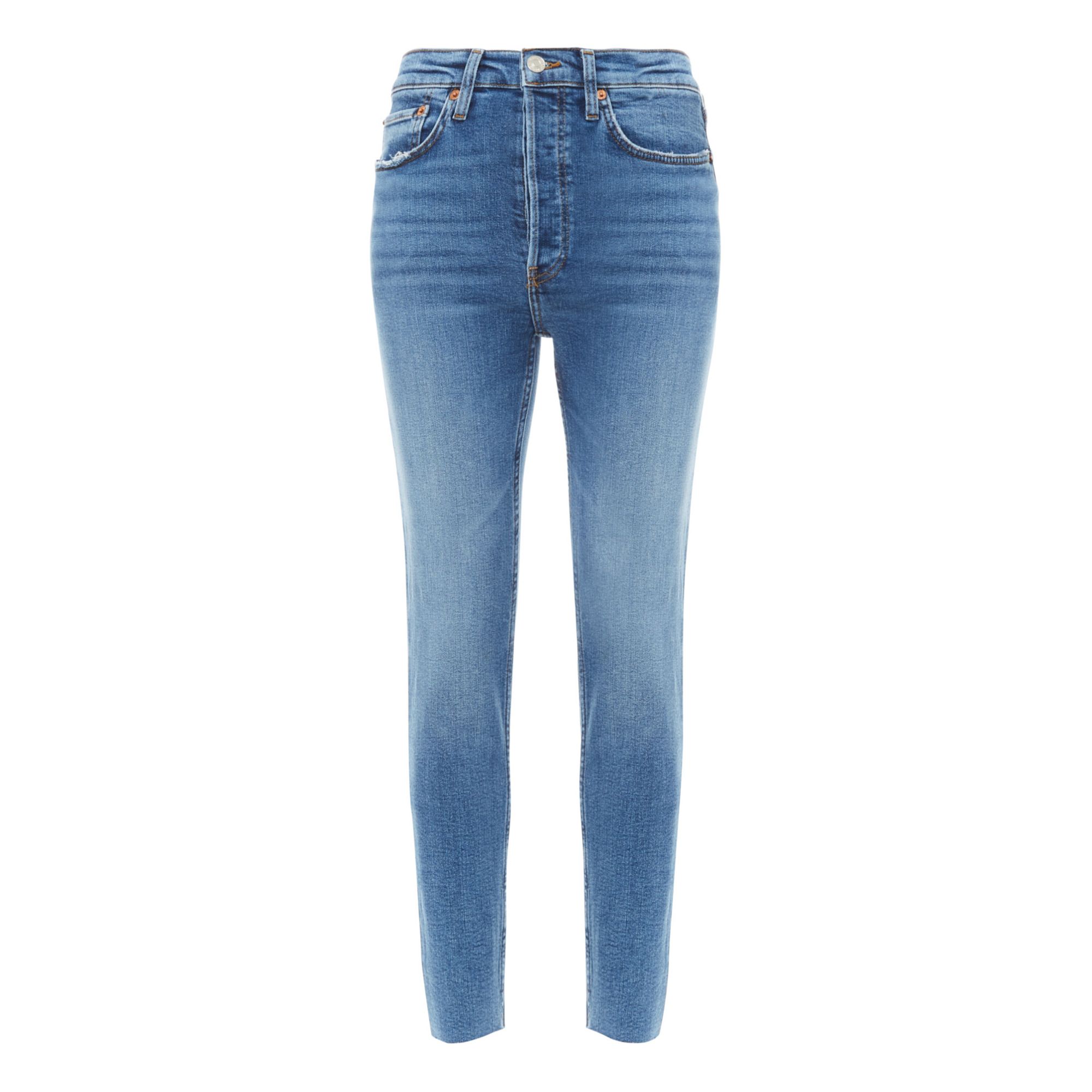 Re/Done - Jean 90's High Rise Ankle Crop - Femme - Indigo Storm