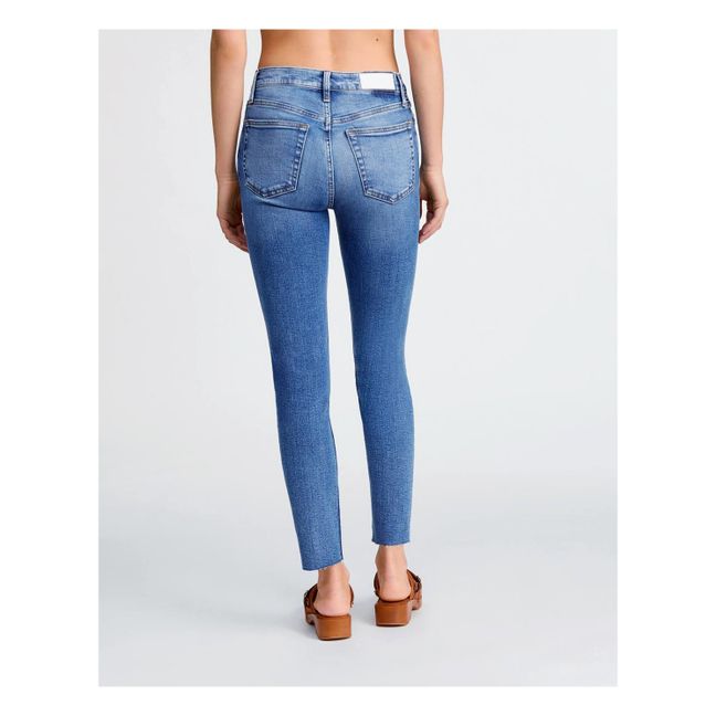 90's High Rise Ankle Crop Jeans  Indigo Storm