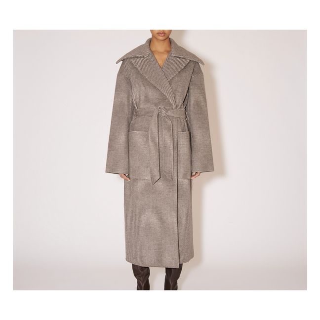 Mantel Soa Wolle und Seide Grau