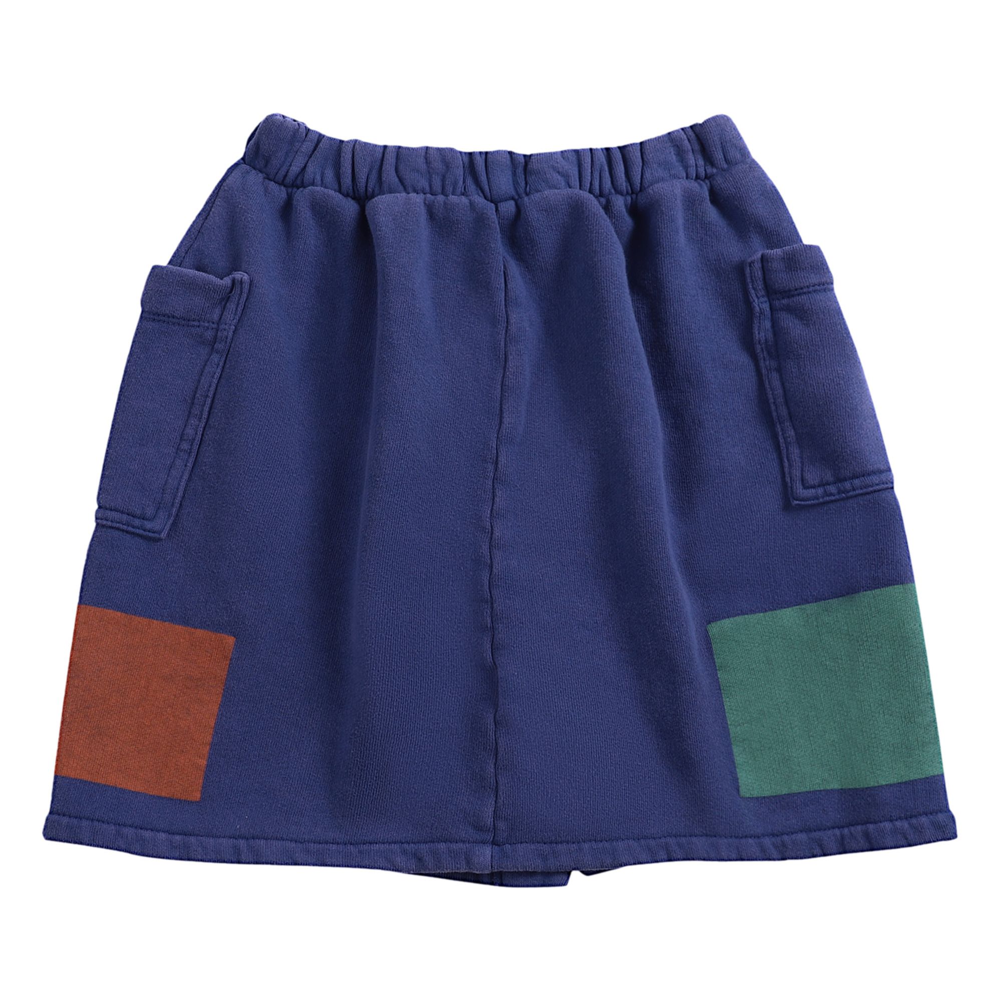 Buttoned Organic Cotton Skirt Indigo blue- Product image n°12