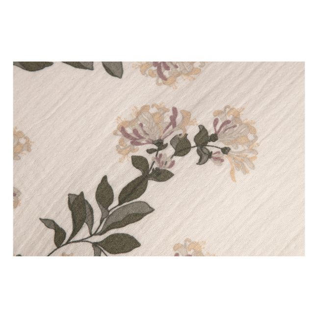 Couverture Honeysuckle en mousseline de coton  | Ecru