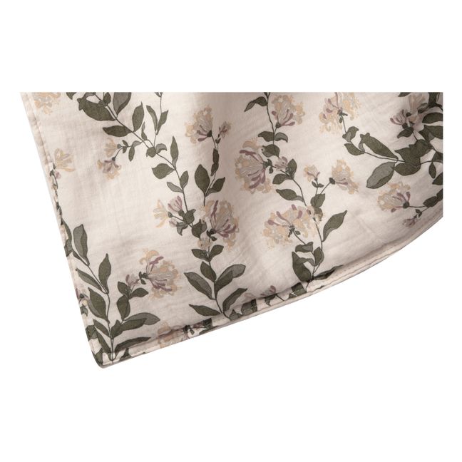 Couverture Honeysuckle en mousseline de coton  | Ecru