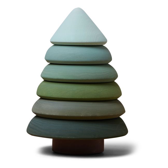 Wooden Stackable Tree Chrome green