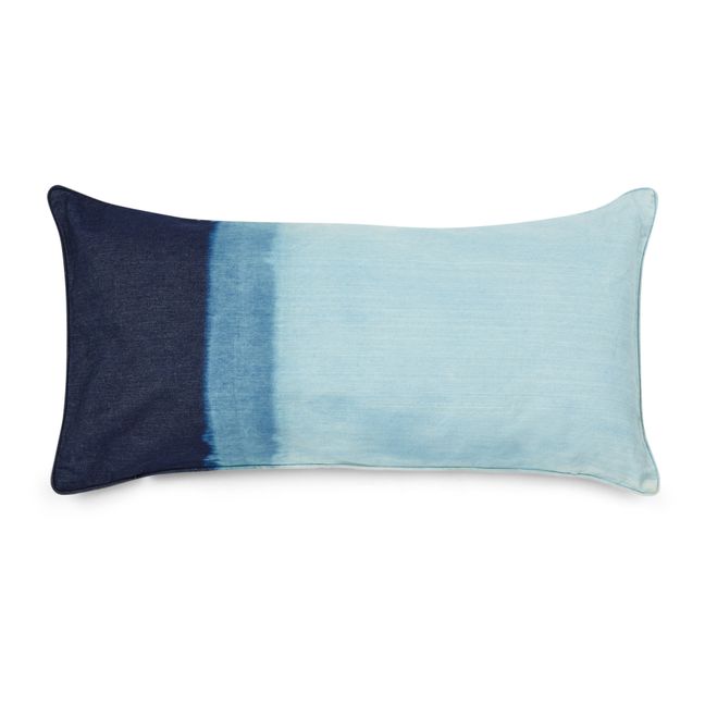Denim Dip Dye Cushion | Blue