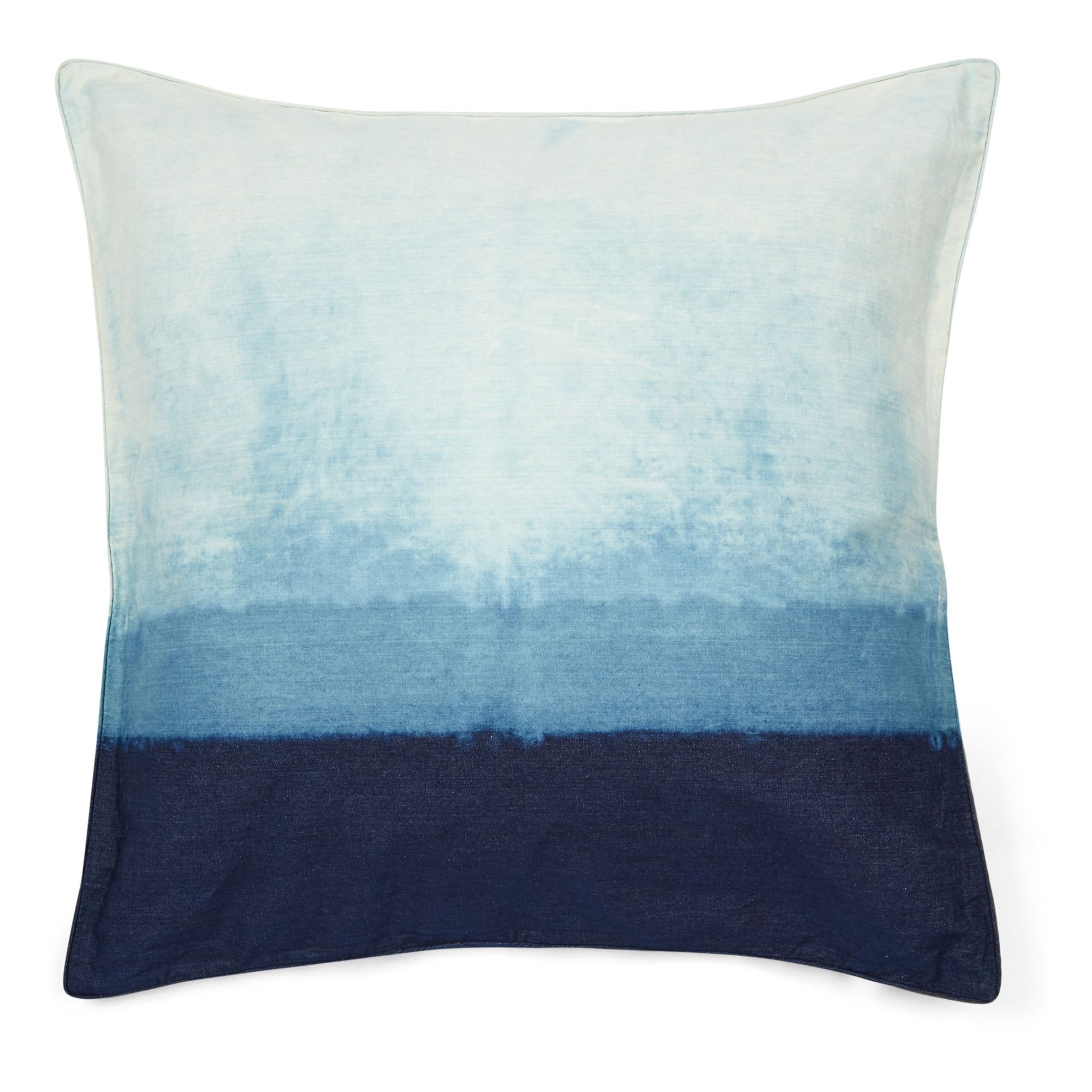 Baan - Coussin denim Dip Dye - Bleu