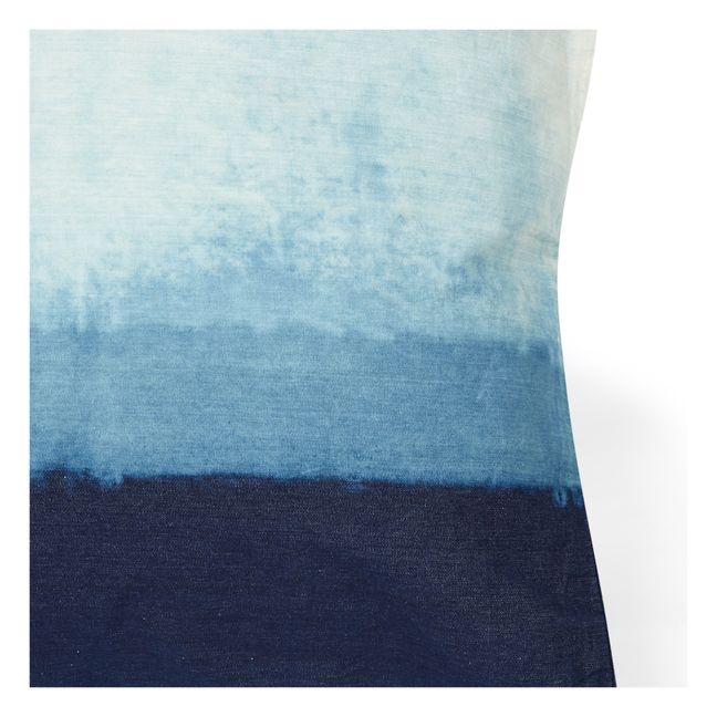 Denim Dip Dye Cushion | Blue