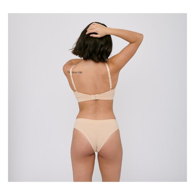 Set of 2 Organic Cotton Hipster Knickers | Nude beige