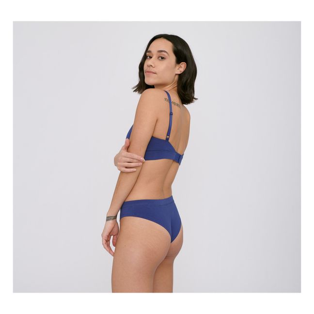 Lote de 2 culottes de algodón orgánico Hipster | Azul marino