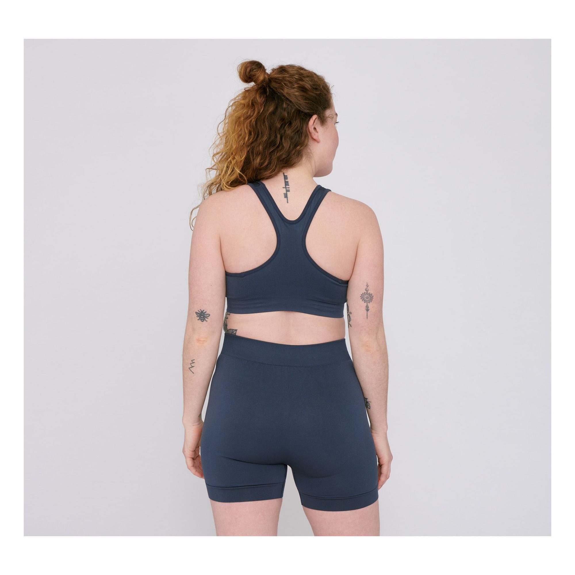 Organic Basics - Brassière Active Workout - Femme - Bleu gris