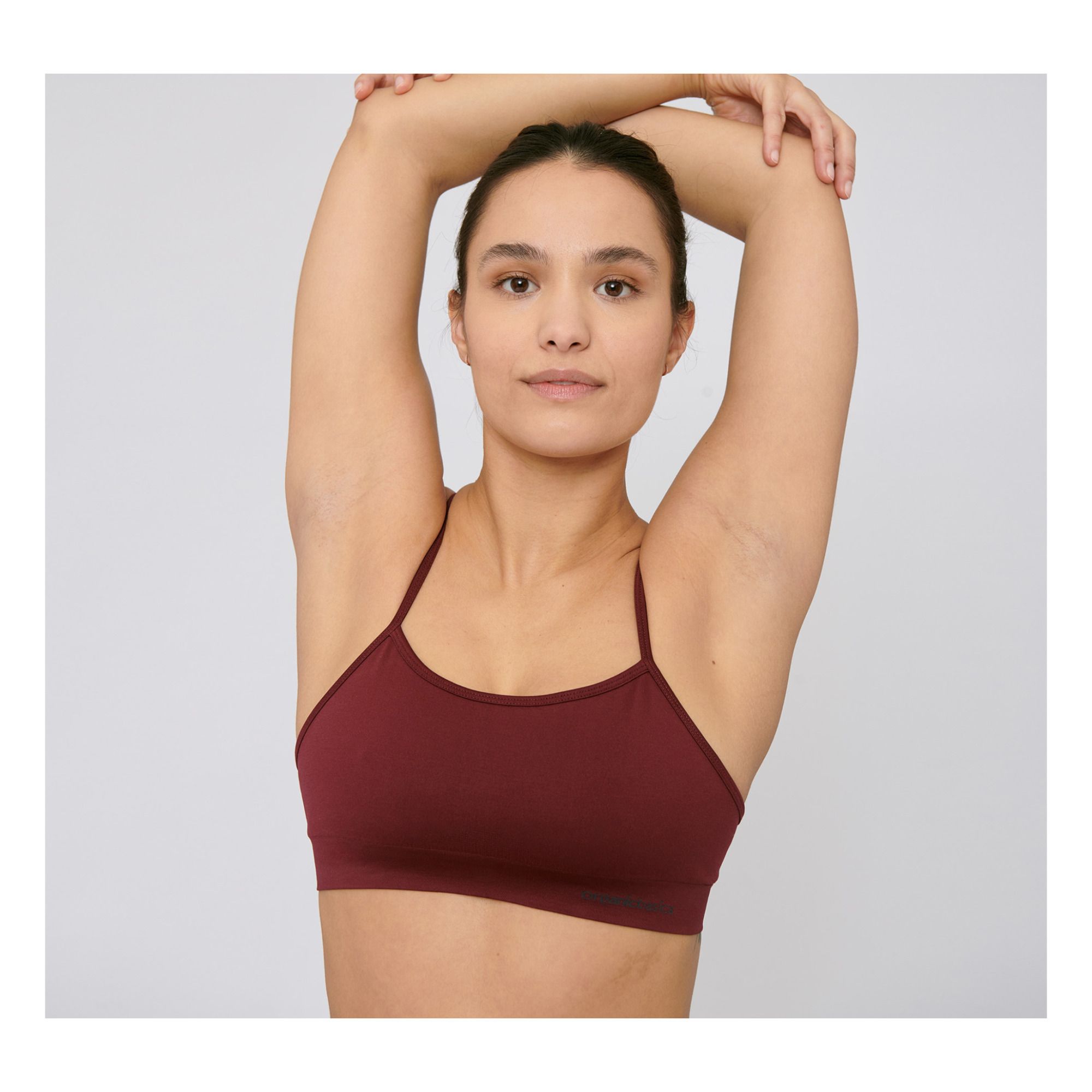 Organic Basics - Brassière Active Sport - Femme - Bordeaux