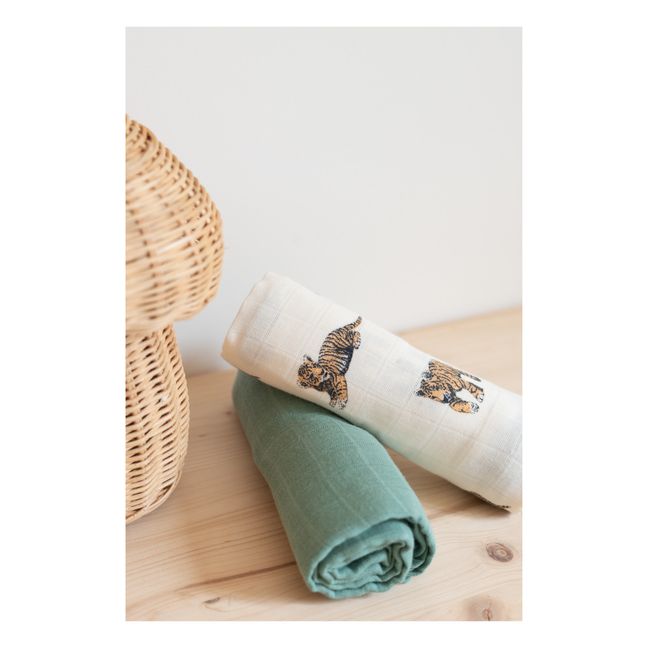 Organic Muslin Dish Towel Sage - Eco Carmel