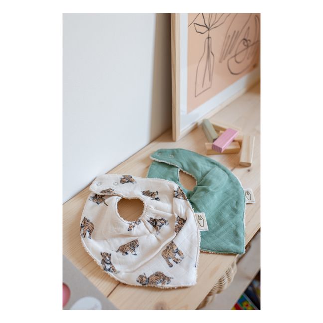 Bavaglini bandana in cotone bio - 2 pz.  | Salvia