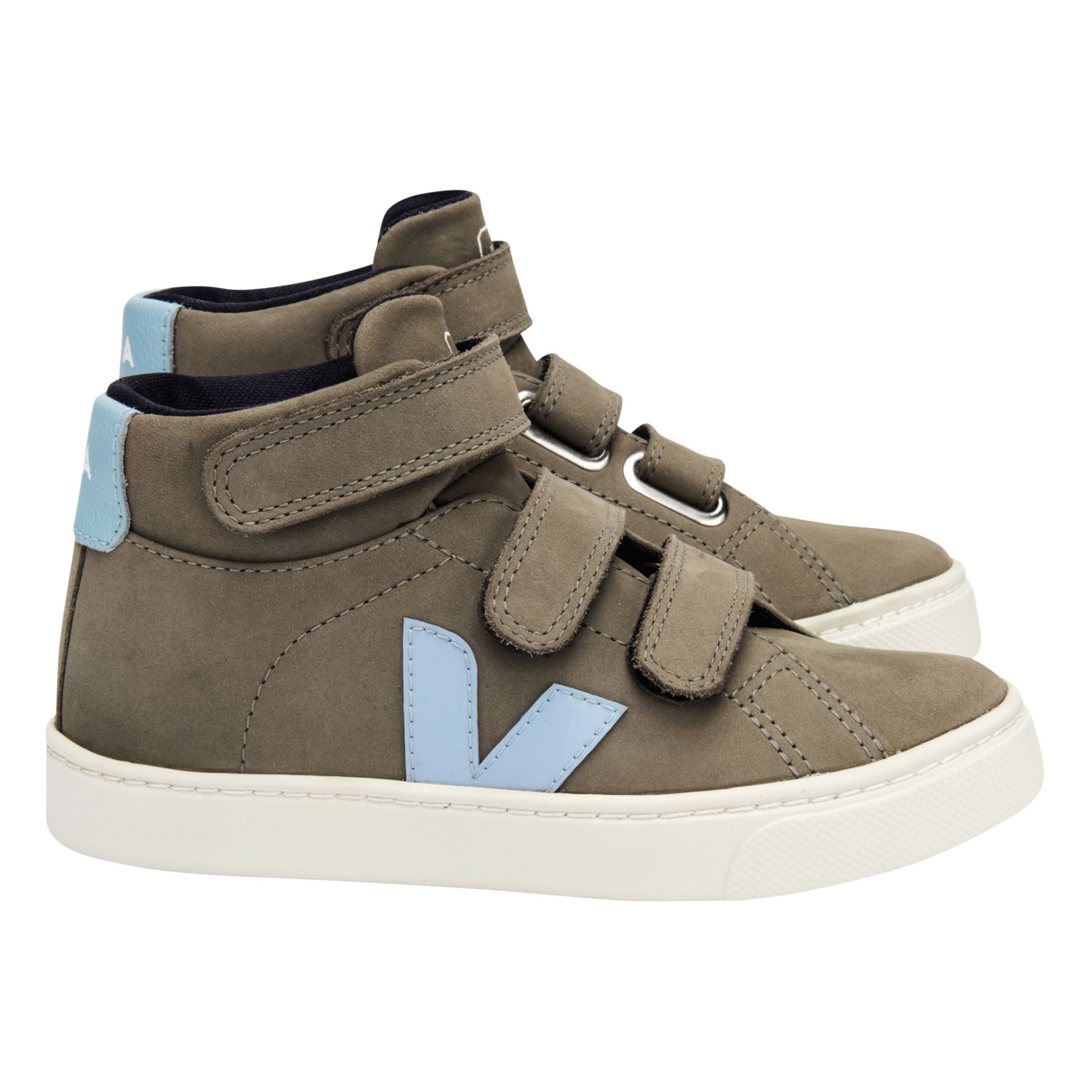 Veja - Baskets Montantes Scratchs Esplar Nubuck - Fille - Vert de gris