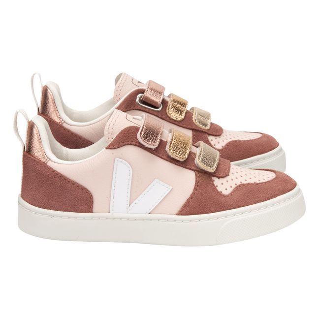 V-10 Chrome Free Two-Tone Velcro Sneakers Pink
