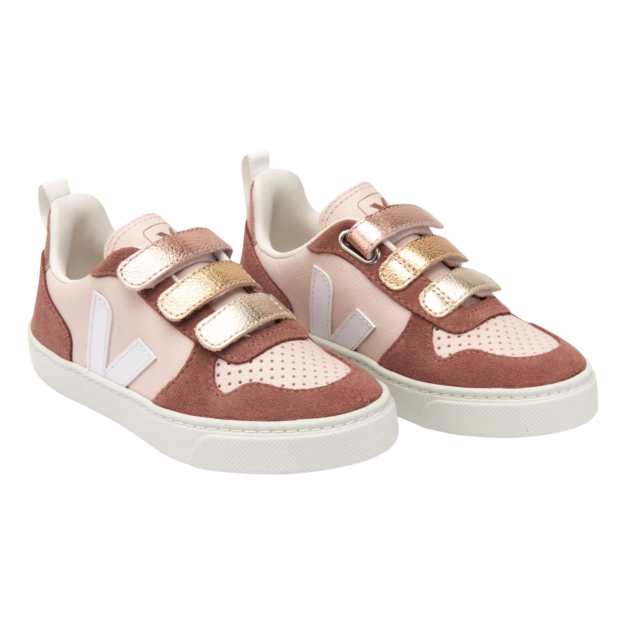 V-10 Chrome Free Two-Tone Velcro Sneakers Pink- Product image n°1