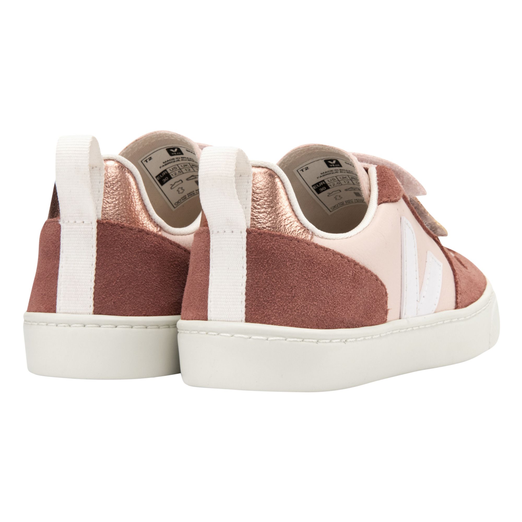 Scarpe da ginnastica con strap, modello: V-10 Chrome Free, bi-colore Rosa  Veja Scarpe Teenager, Bebè, Bambino