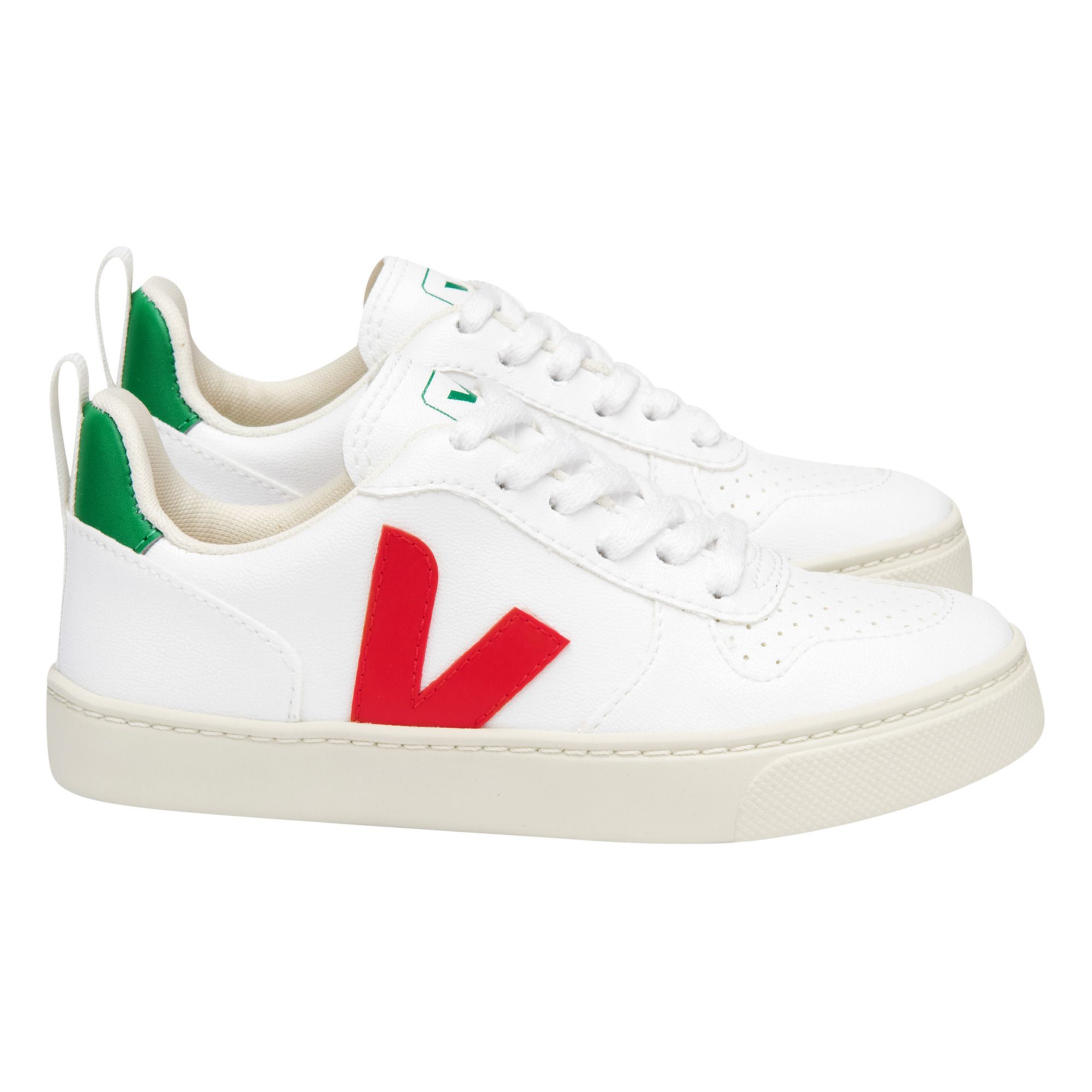 Veja - Baskets Lacets V-10 Vegan - Fille - Rouge