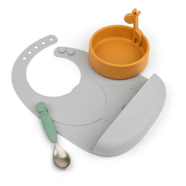 Cofanetto primo pasto Deer friends in silicone