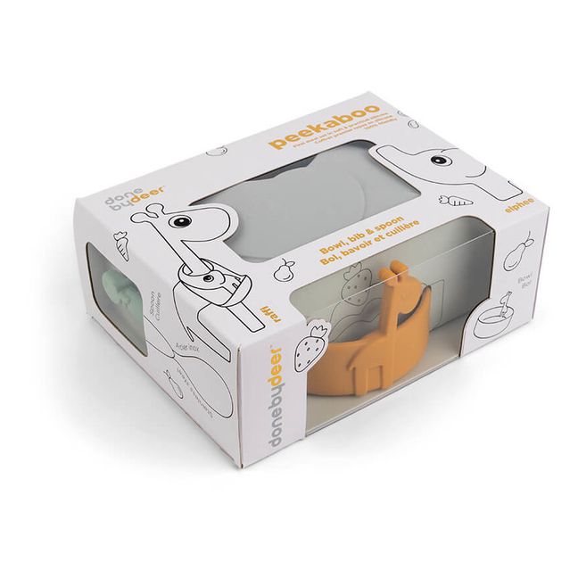 Cofanetto primo pasto Deer friends in silicone