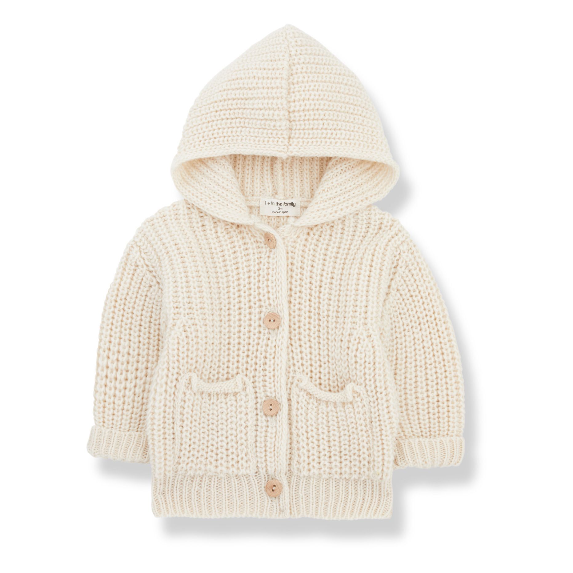 1+ in the family - Gilet Laine Ubald - Fille - Ecru