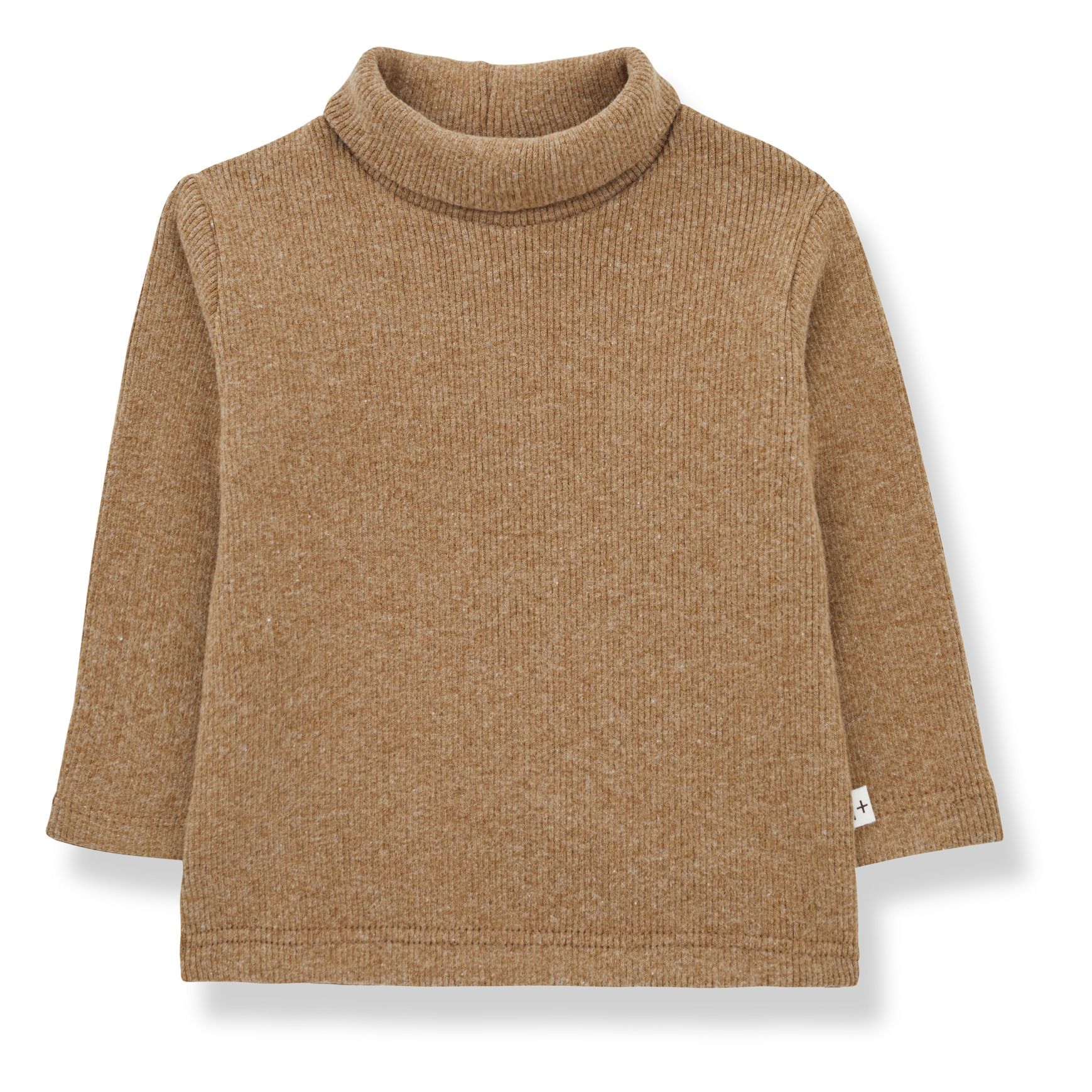 camel turtleneck jumper