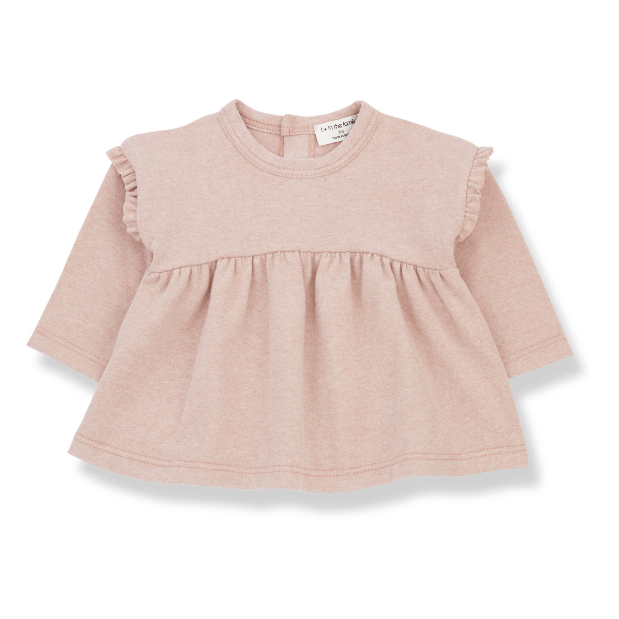 1+ in the family - Blouse Neus - Fille - Rose poudré