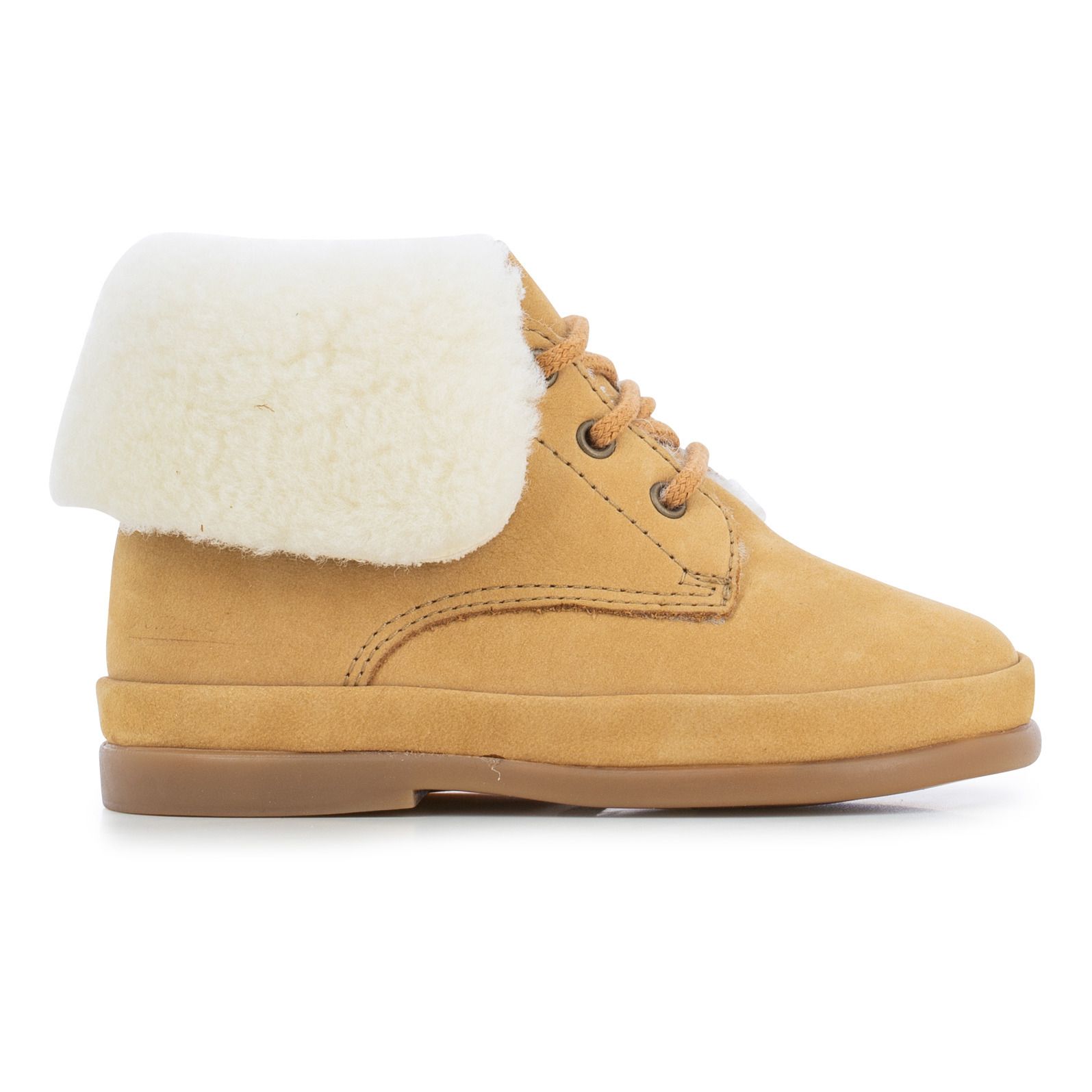 Pom d'Api - Boots Fourrées Nubuck - Fille - Camel