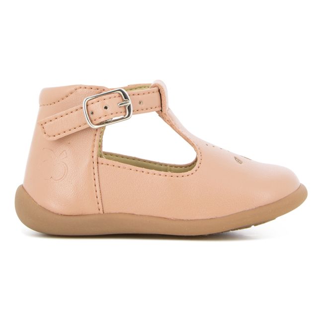 Salome Vegan Apple Leather Booties Pale pink