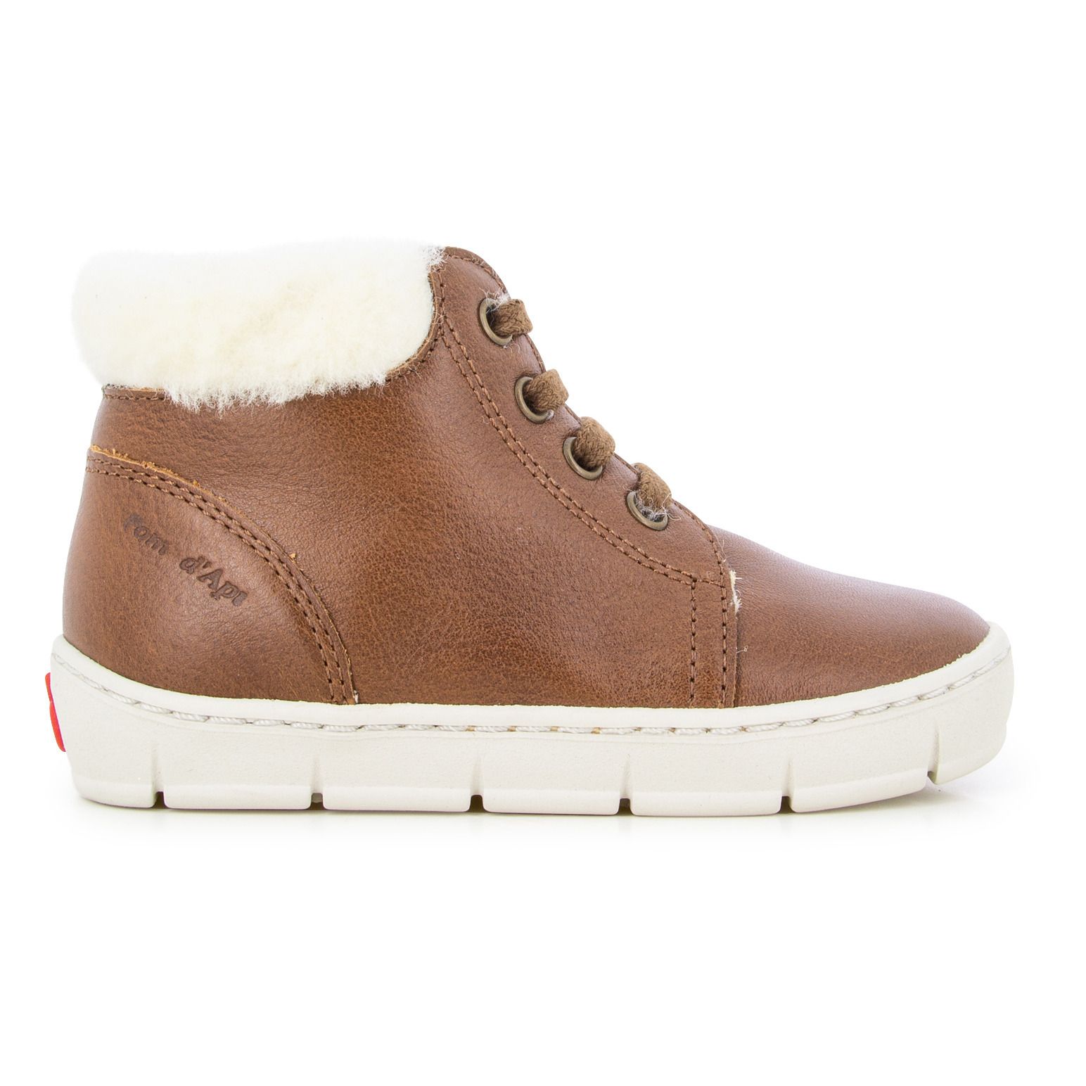 Pom d'Api - Baskets Fourrées Start Top Zip - Fille - Camel