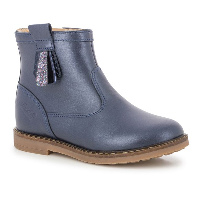 Trip Arty Zip-Up Boots Navy blue