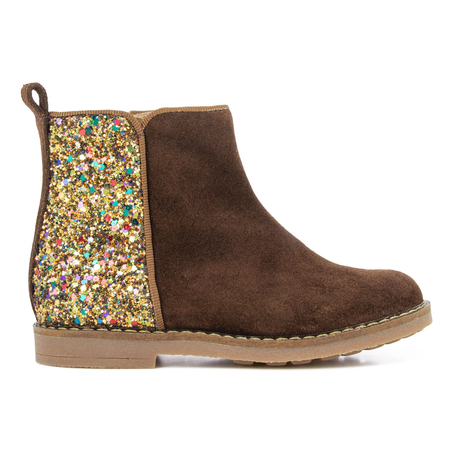 Pom d'Api - Boots Trip Back Zip - Fille - Chocolat