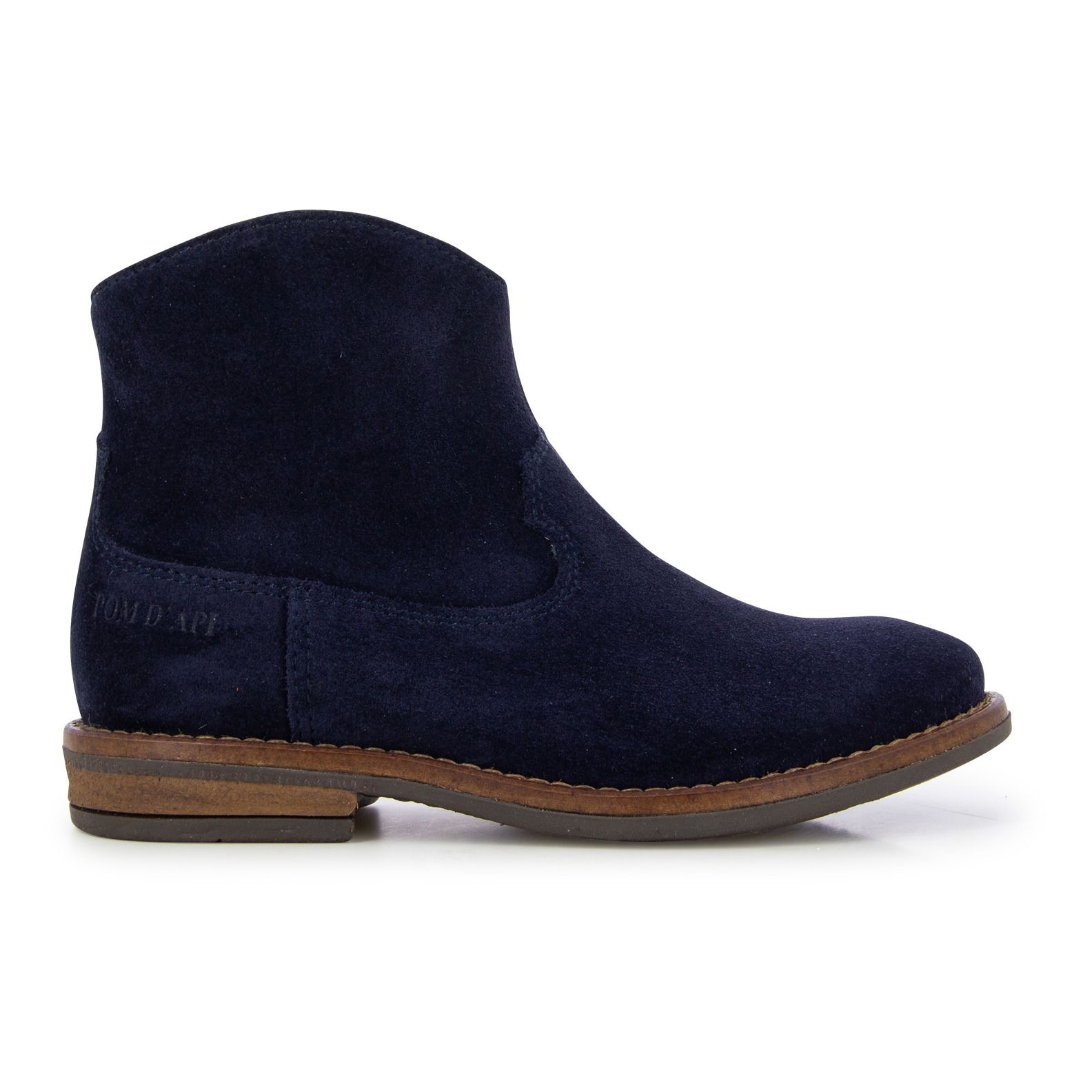 Pom d'Api - Boots Billy Zip - Fille - Bleu marine