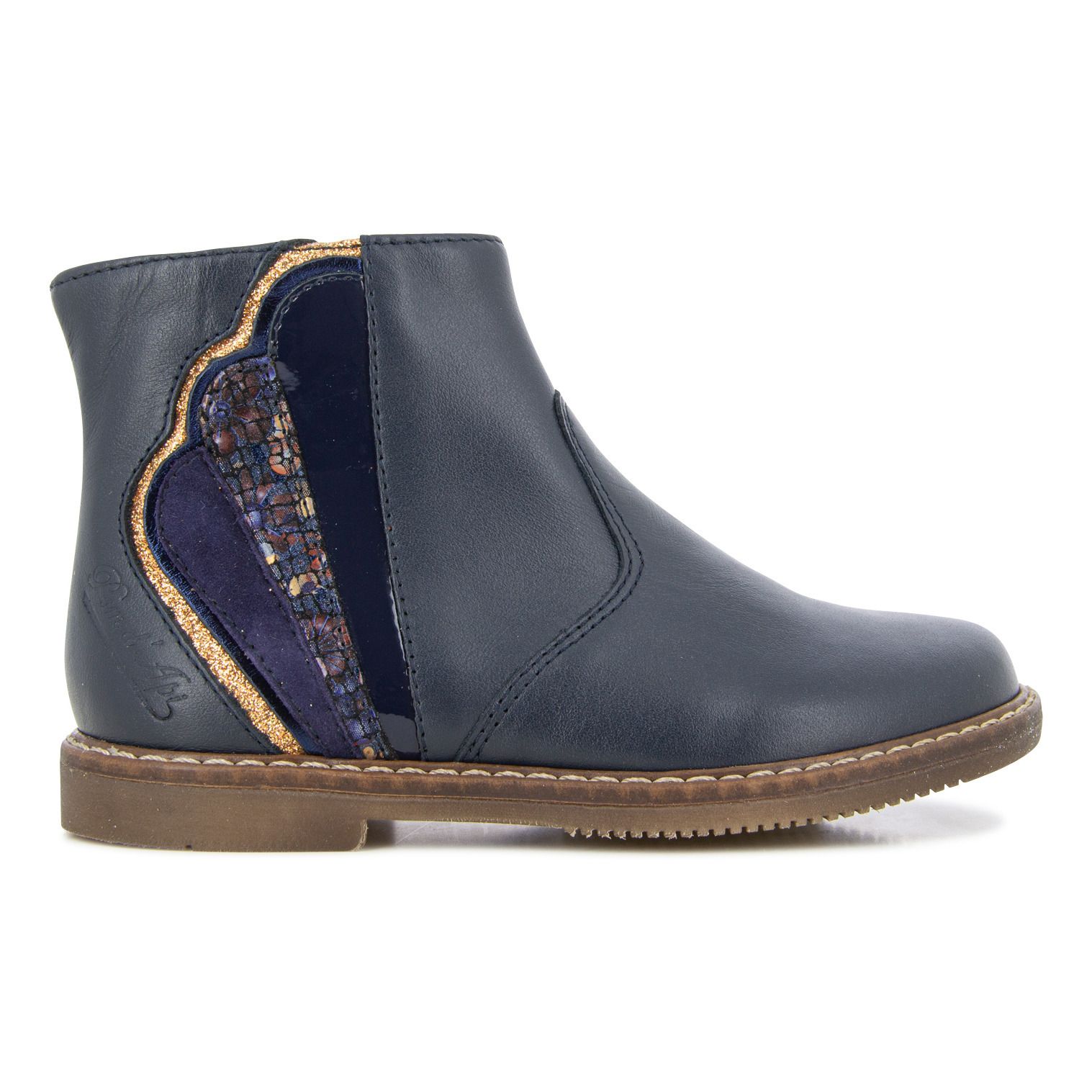 Pom d'Api - Boots City Wheel Zip - Fille - Bleu marine