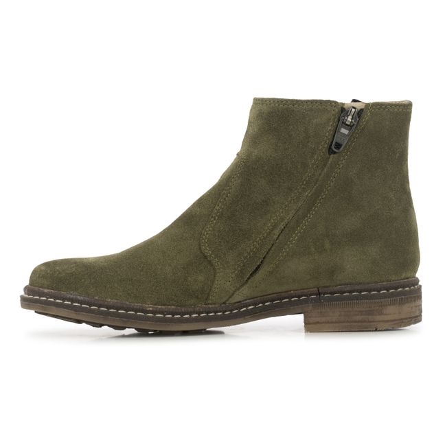 Brother Jod Zip-Up Chelsea Boots Olive green