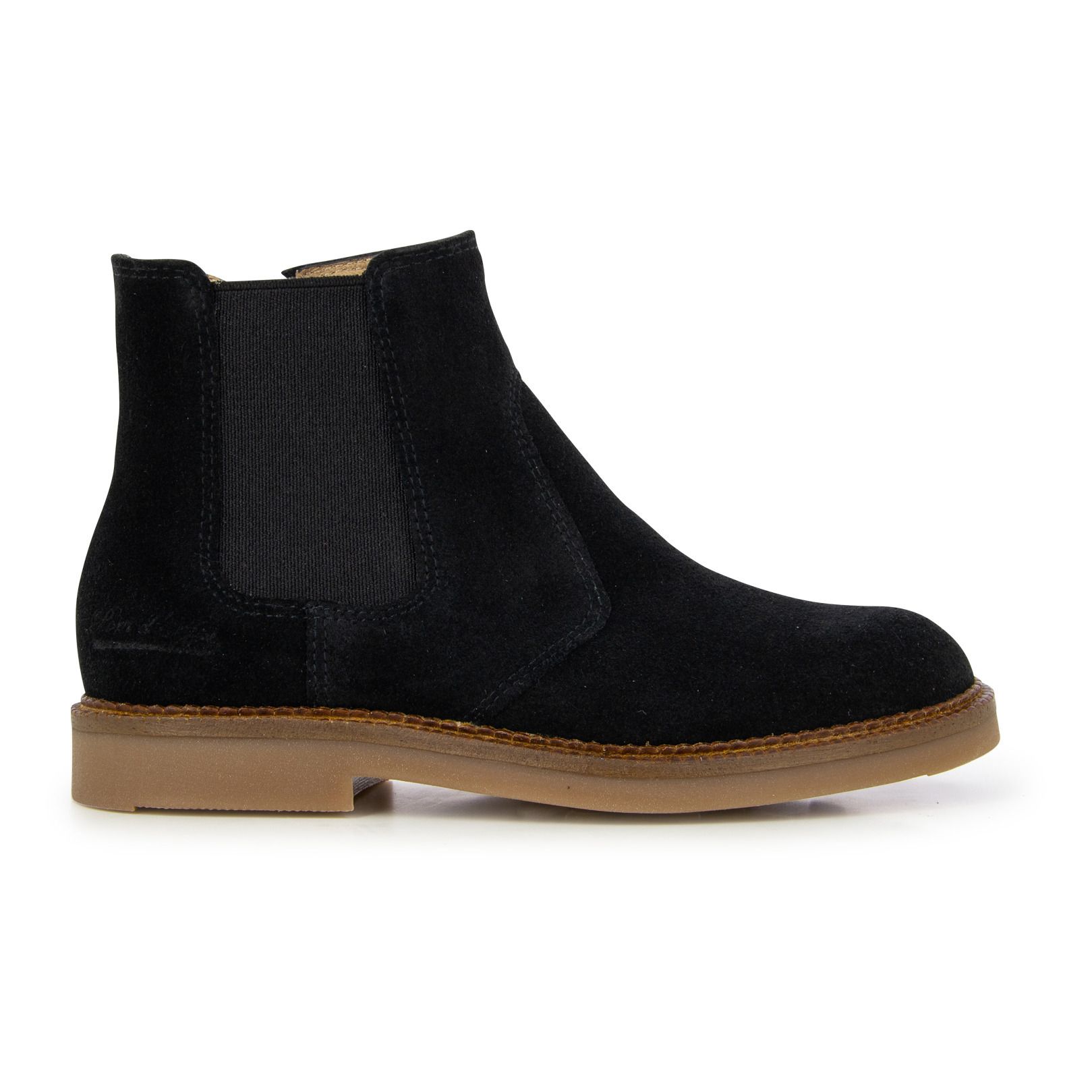 Pom d'Api - Chelsea Boots Uncle Jod Zip Velours - Fille - Noir