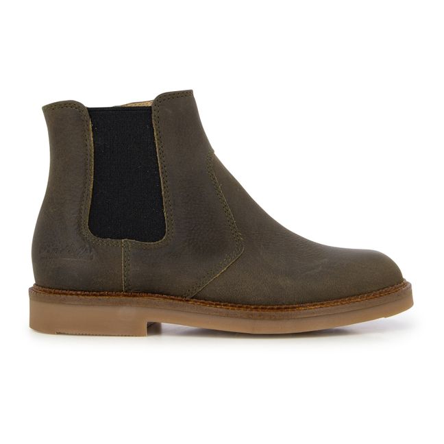 Uncle Jod Zip-up Boots Taupe brown