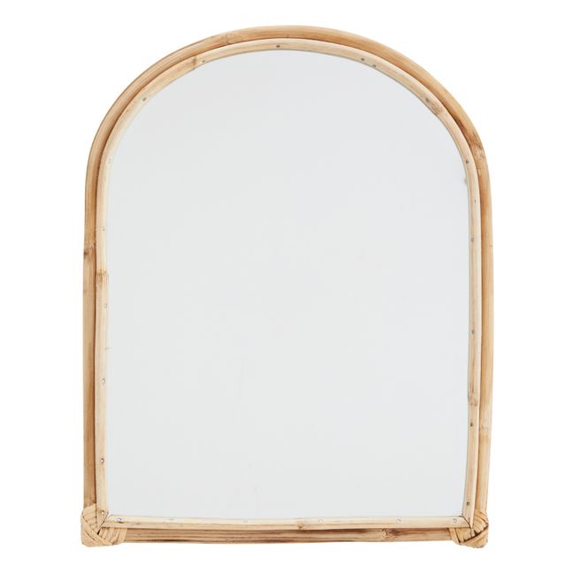 Specchio ovale, in bambù