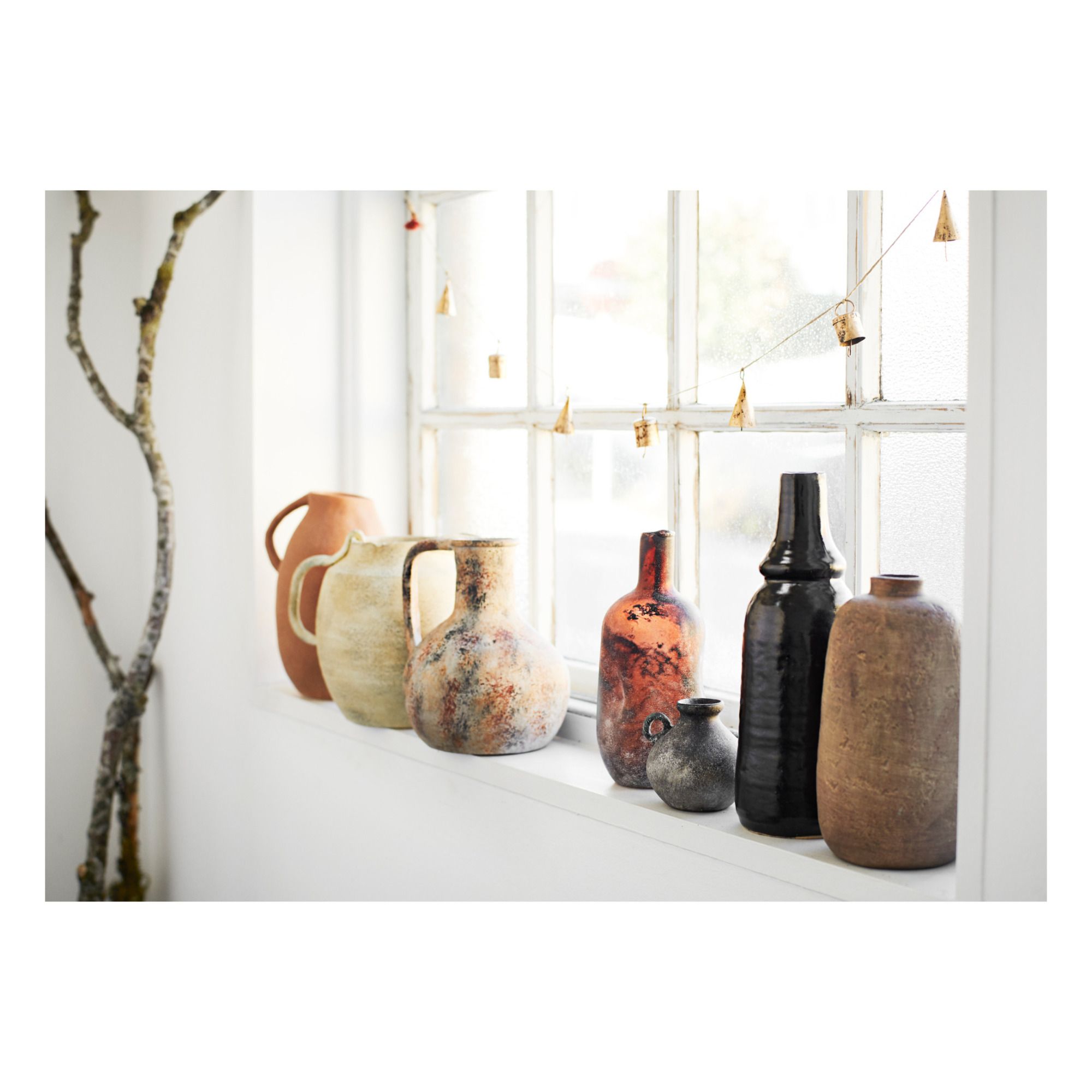 Terracotta Vase with Handles Beige- Imagen del producto n°1