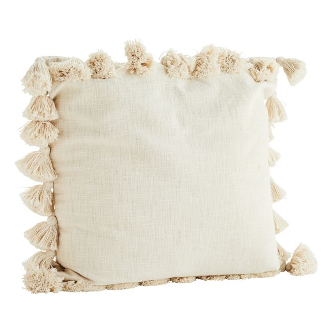 Pompom Cushion Cover White