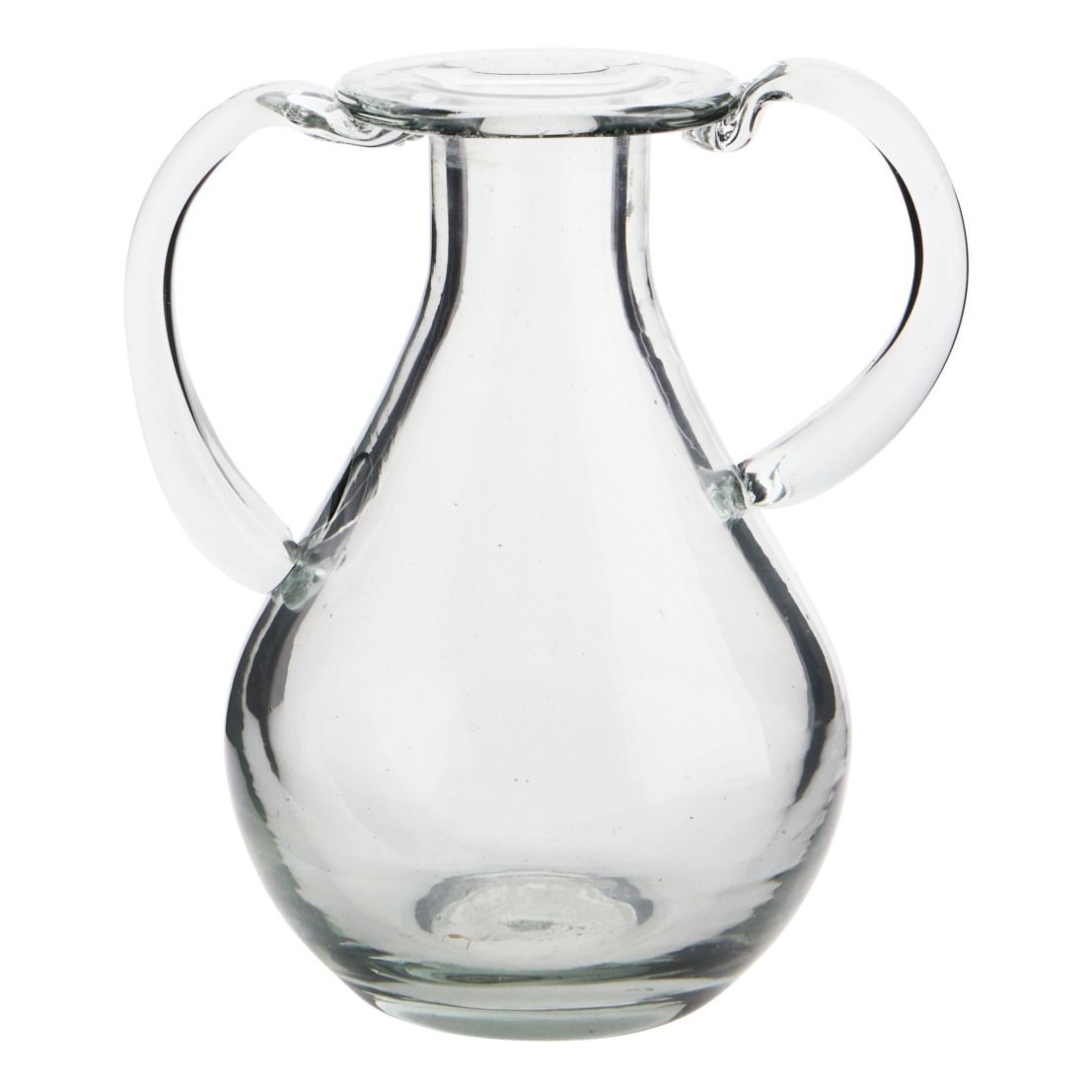 Madam Stoltz - Vase en verre avec anses - Naturel