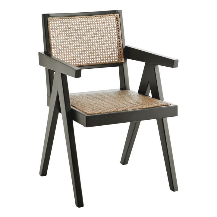 Gepolsterter Stuhl | Schwarz- Produktbild Nr. 0