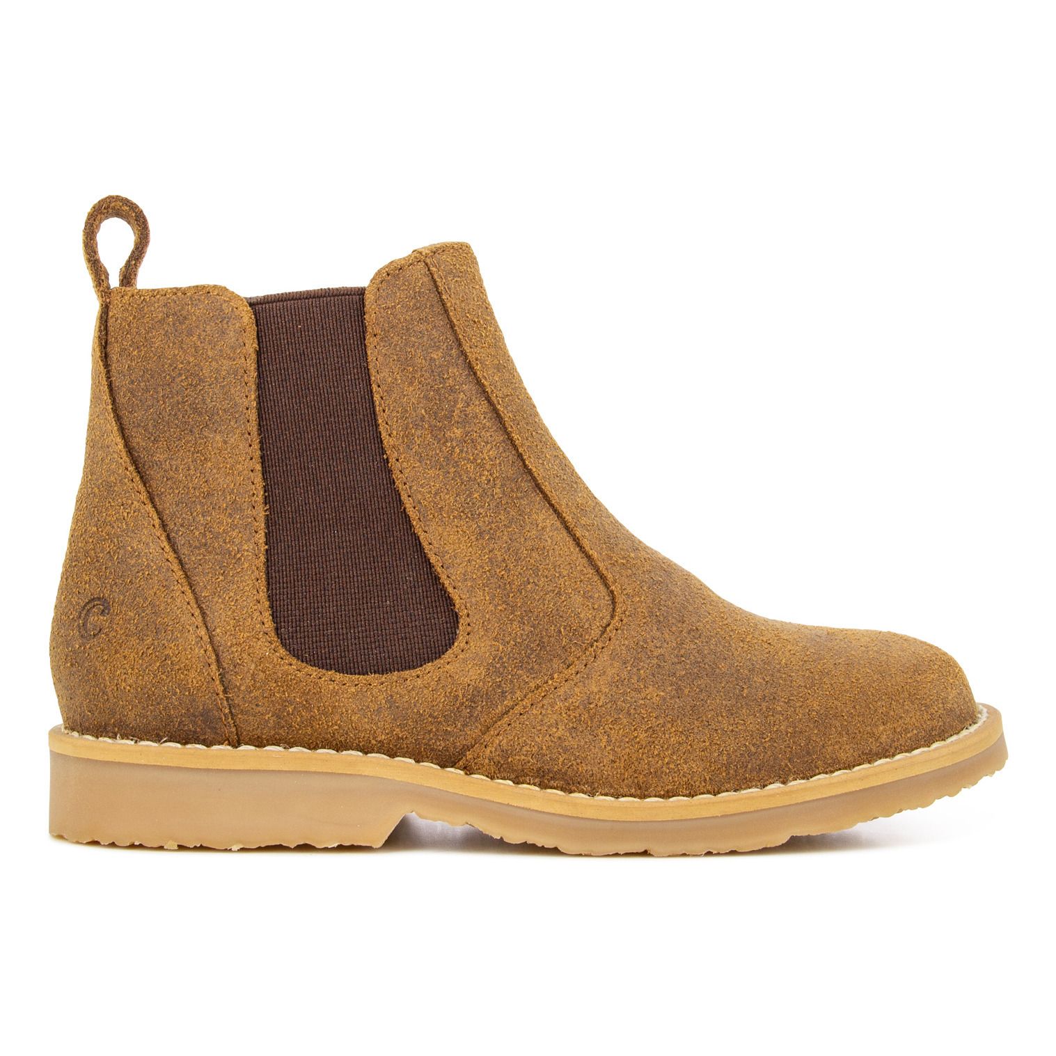 Clotaire - Boots Atlas Zip Cuir Velours - Fille - Camel