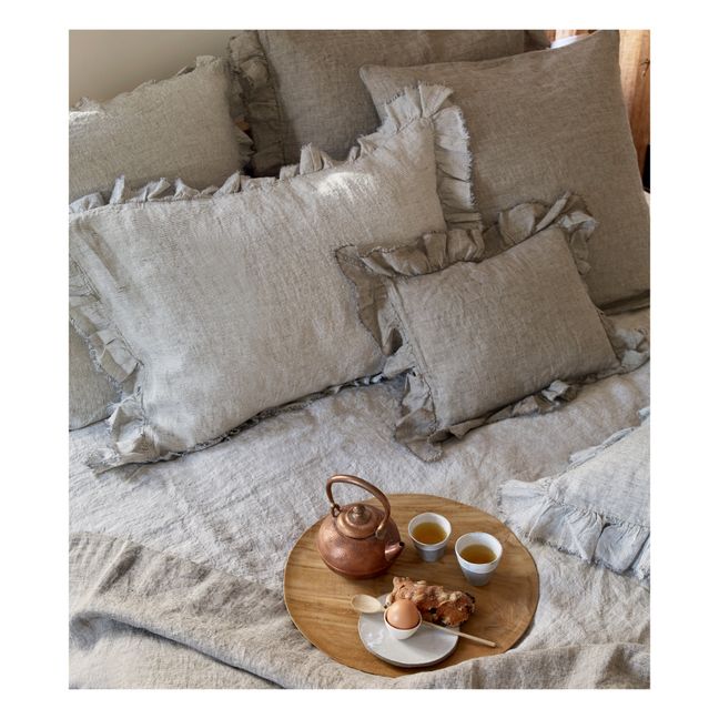 Boho Washed Linen Pillow Case | Stone