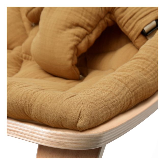 Levo Beech Wood Baby Bouncer | Camel