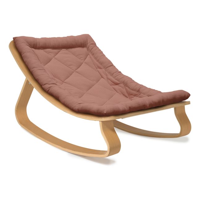 Levo Beech Wood Baby Bouncer | Rosewood